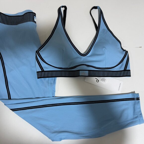 Auth Alo Yoga Airlift High-Waist 7/8 Line Up Legging And Airlift Line Up Bra Set - Picture 2 of 7